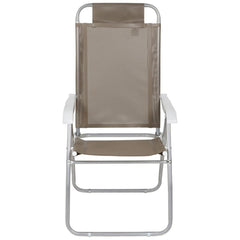 Cadeira de Praia Reclinável em Alumínio Suporta até 120kg Prosa Bege Bel