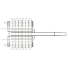 Grelha Multiuso Tramontina Churrasco Aço Inox 70,2 x 31,5 Cm Para Carnes E Legumes