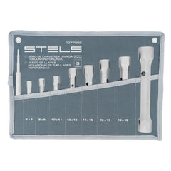 Jogo de Chave Sextavada Tubular Reforçada 6-24mm 9Pçs CrV Stels 1377955