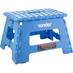 Banqueta Plástica Dobrável Azul 220mm Vonder
