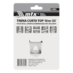 Trena Curta 10m 25mm Emborrachada Com Gancho Magnético Mtx Precisão