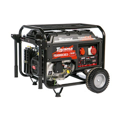 Gerador Gasolina Trifásico 8.0KVA 380V Tanque 25L com AVR Sensor de Óleo Partida Elétrica TG8000CXE3-XP Toyama