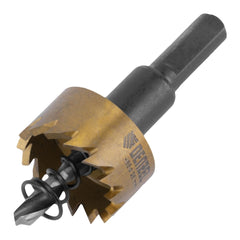 Serra Copo Para Metal 26mm Revestimento Nitreto Titânio Denzel Aço HSS Broca Centralizadora