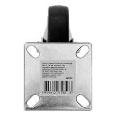 Rodízio De Borracha Cinza Com Pvc Giratório Sem Freio 4'' 100mm 55kg Galvanizado Mtx 6871555