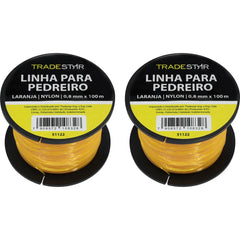 Linha Pedreiro Nylon 0,8 mm 100 Metros Laranja Tradestar