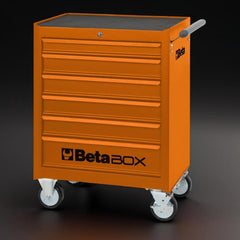 Carrinho de Ferramentas 400KG Laranja 6 Gavetas com Guias Telescópicas C04-BOX-O Beta