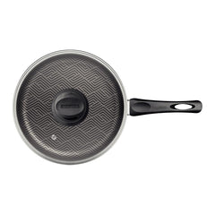 Frigideira Reta Tramontina Paris 22 Cm 1,7 L Antiaderente Starflon Max Com Tampa De Vidro Chumbo