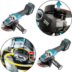 Esmerilhadeira Angular 125Mm Sem Fio 40V Resistência Água Motor BL Com Sistema AWS GA047GZ04 Makita