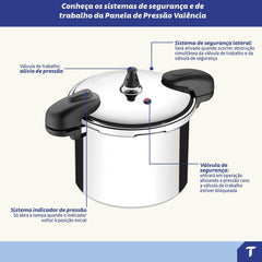 Panela De Pressão 10 L 24 cm Alumínio Polido Tramontina Valência