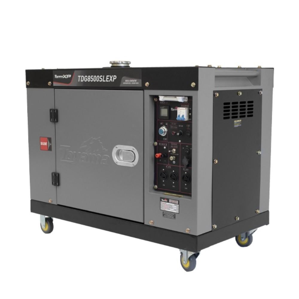 Gerador Cabinado Diesel 6,5KW Bivolt Tanque 15,0L Partida Elétrica com Tomada ATS e LED TDG8500SLEXP Toyama