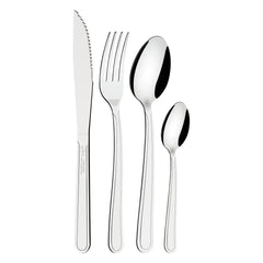 Faqueiro Tramontina Buzios 24 Pecas Em Aco Inox Servico De Mesa Completo Com Facas De Churrasco