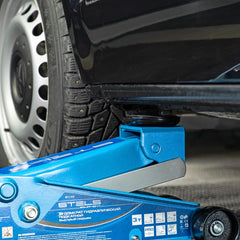 Macaco Hidráulico Jacaré 3T Elevação Rápida 130-465mm Profissional Stels 5113355