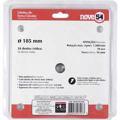 Lâmina de serra circular vídea 185mm 24 dentes Nove54
