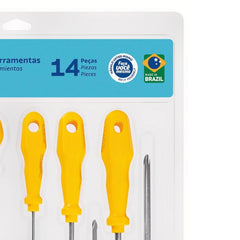 Kit de Ferramentas 14 Peças Versátil Garantia Total Proteção Desempenho Ecossistema Semicondutor Tramontina
