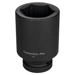 Soquete de Impacto Sextavado Longo 60mm 1'' Aço Cromo Molibdênio Tramontina PRO Hyper Drive
