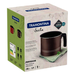 Fervedor Tramontina Sicília Antiaderente Starflon Avelã 14 cm 1,9 L Alumínio