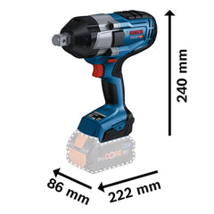 Chave De Impacto Bosch Gds 18V-1050 H Brushless Sem Bateria