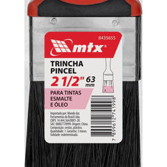 Trincha 2 1/2'' Para Tintas Esmalte E Óleo Cerdas Mistas Cabo 2 Componentes Mtx