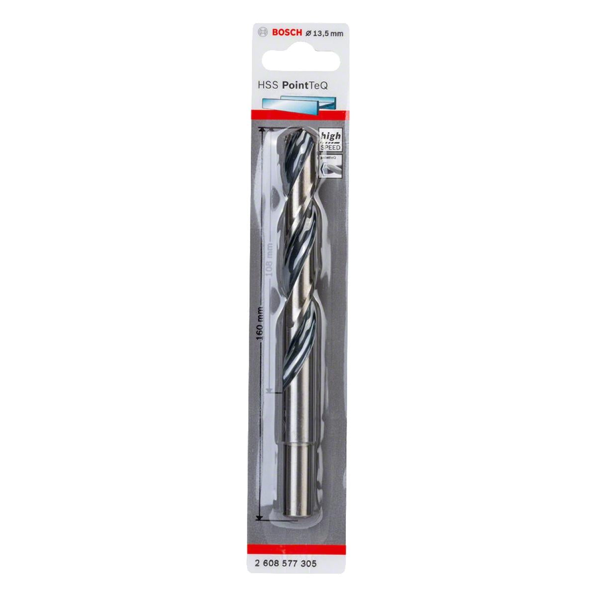 Broca Para Metal Bosch Aço Rápido Hss-Pointteq 13,5mm