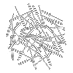 Rebite de Repuxo 4.8x14mm 50 Pcs MTX Aço Galvanizado Resistente Corrosão