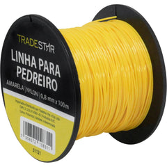 Linha Pedreiro Nylon 0,8 mm 100 Metros Amarela Tradestar