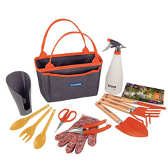 Kit Presente Jardinagem Tramontina 13 Peças Com Bolsa Lona Aço Carbono Para Jardim Horticultura Fruticultura