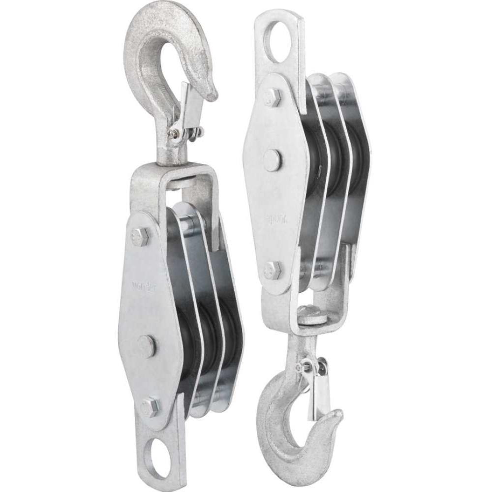 Moitão cadernal 650kg 3 roldanas 45x10mm c/ 2 peças Vonder