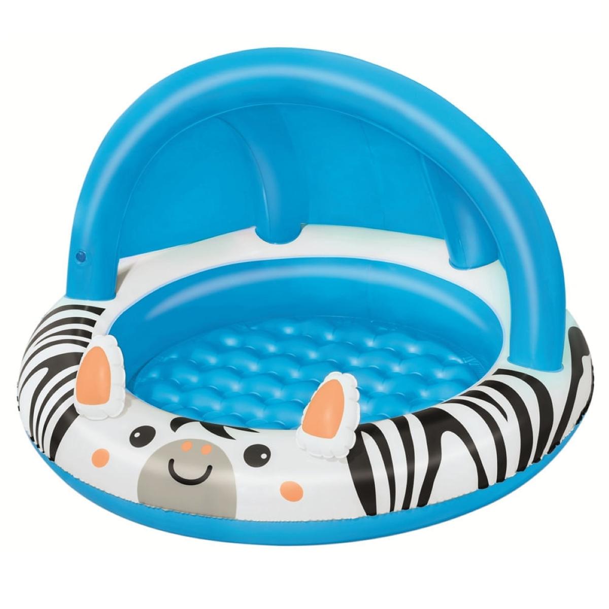 Piscina Infantil Inflável Zebra Bel 26 Litros com Cobertura e Proteção UV