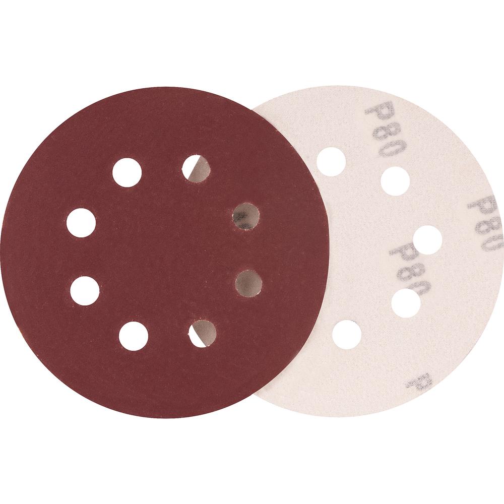 Disco de Lixa c/ Costado em Pluma 125mm G80 10 peças Vonder