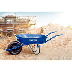 Pneu Com Câmara 3.25/8'' Roda Metálica Tramontina Para Carrinho De Mão Com Bucha Plástica