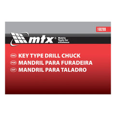 Mandril Para Furadeira Com Chave Cone B18 3-16mm MTX Ferramenta Profissional