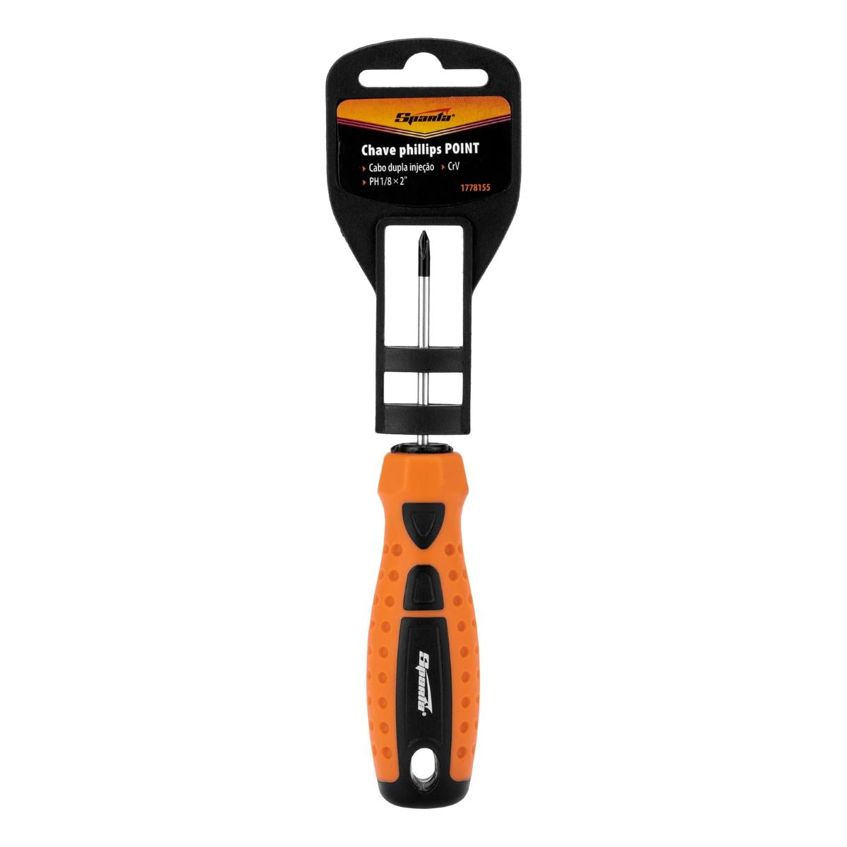 Chave Phillips PH0 1/8'' Cromo Vanádio 50mm Cabo Emborrachado Sparta 1778155 - Guimepa