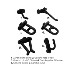 Ganchos Misto Plásticos  Kit com 24 Painel Presto