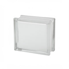Tijolo de Vidro 19 x 19 x 8 CM Branco Jateado 10 Unidades  Tradestar