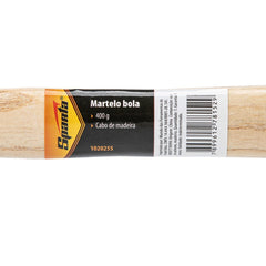 Martelo Bola 400g Cabo Madeira Sparta Ferramenta Fixação Moldagem Reparos