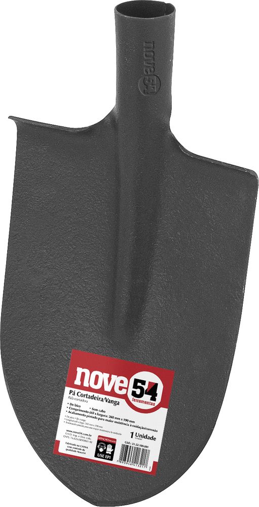 Pá cortadeira de bico 190x260mm sem cabo - Nove54