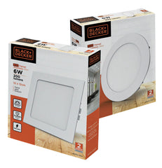 Painel LED Slim Embutir 18W 6500K Redondo Black+Decker