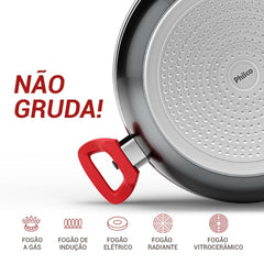 Panela Com Revestimento de Cerâmica Redstone Definitive PPH280ACR Philco 6,1L Cabo Emborrachado