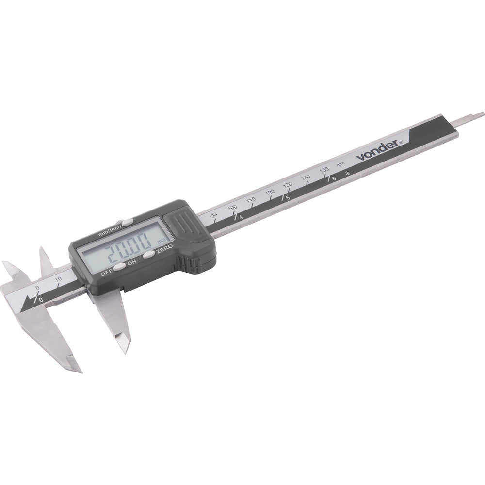 Paquímetro digital 150mm 0,01mm aço inox pd-150 Vonder