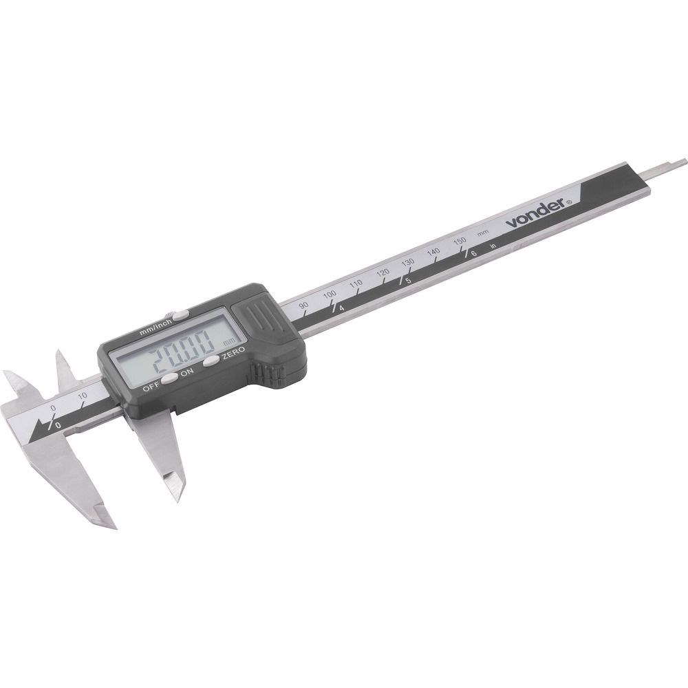 Paquímetro digital 150mm 0,01mm aço inox pd-150 Vonder