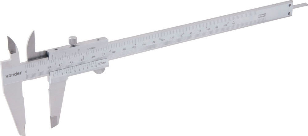 Paquímetro universal 200mm 0,05mm aço inox pa205 Vonder