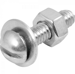 Parafuso Máquina Inox 1/4X1" Cabeça Redonda 4 peças Vonder