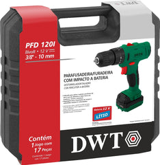 Parafusadeira/Furadeira Bateria 12V Pfd120I Com Imp Dwt