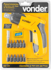 Parafusadeira Bateria 3,6V Kit Com 12Pcs Vonder