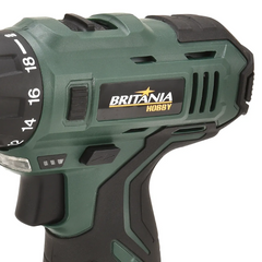 Parafusadeira Furadeira 3/8 Britânia Hobby BPF03 1500 RPM Torque 16,5Nm com Bateria e Carregador