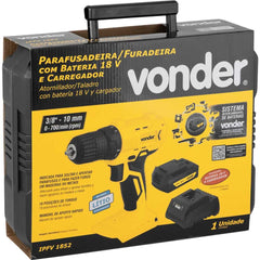 Parafusadeira Furadeira à Bateria 3/8'' 18V IPFV1852 Vonder