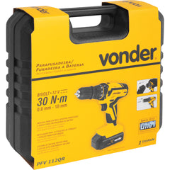 Parafusadeira Furadeira à Bateria Vonder 12V PFV112QR BIV