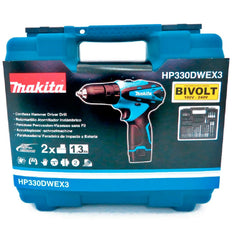 Parafusadeira Furadeira Impacto 10mm 3/8'' 12V com Bateria Carregador Maleta HP330DWEX3 Makita