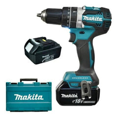 Parafusadeira Furadeira de Impacto 18V sem Fio com Bateria Carregador Maleta DHP484RFE Makita