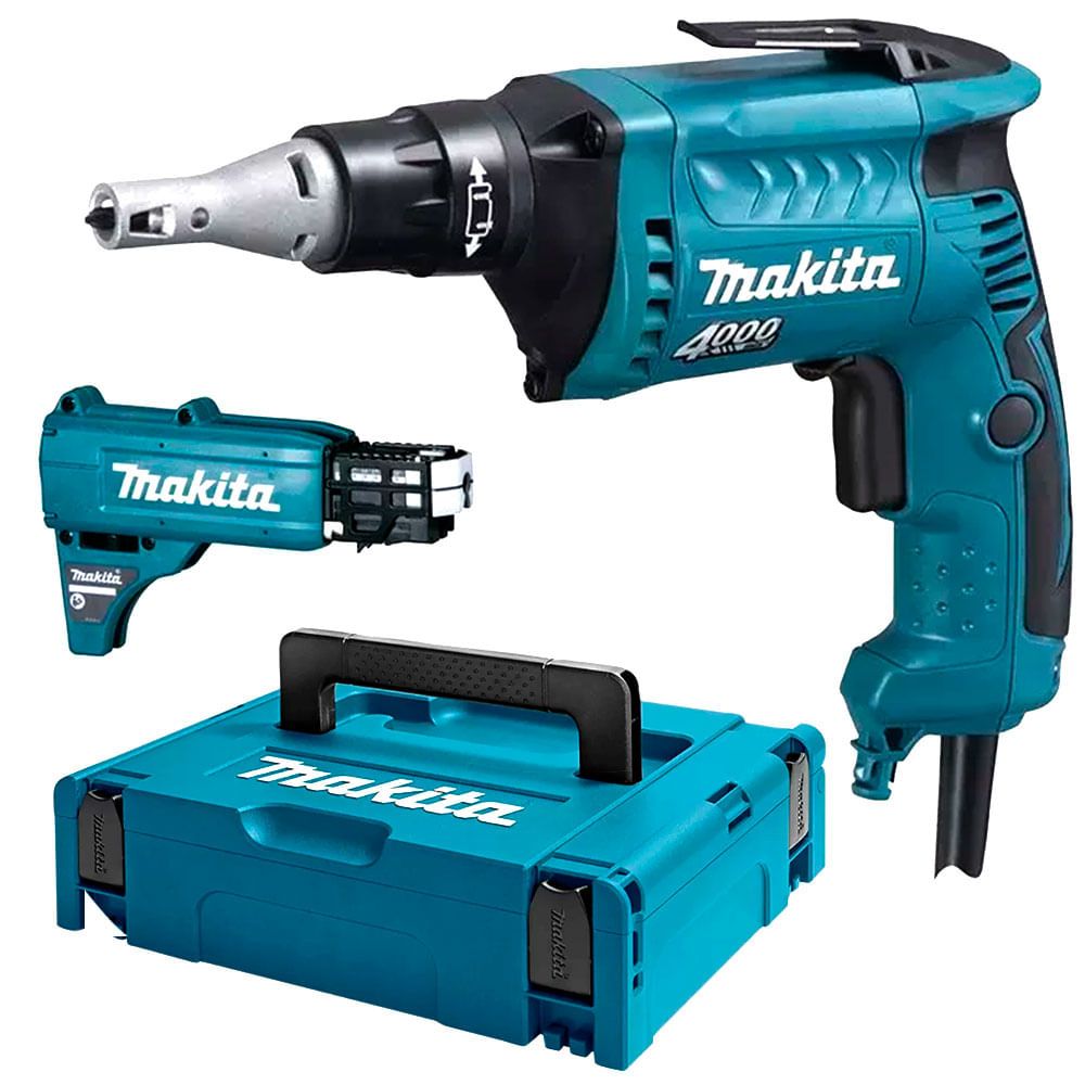 Parafusadeira Para Drywall Gesso 570W Torque 16N.m Com Maleta 2 Bits Phillips FS4000JX2 220V Makita